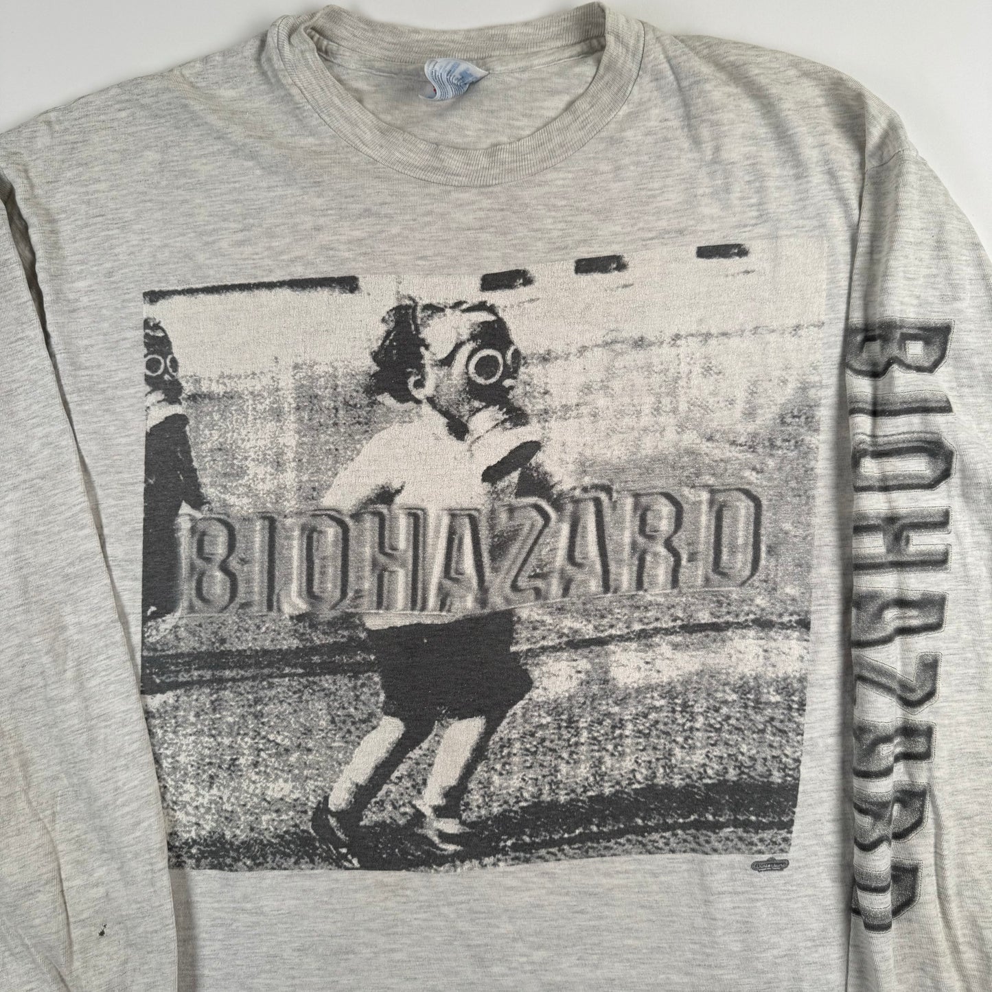 Vintage Biohazard Long Sleeve Shirt Large State Of The World Address