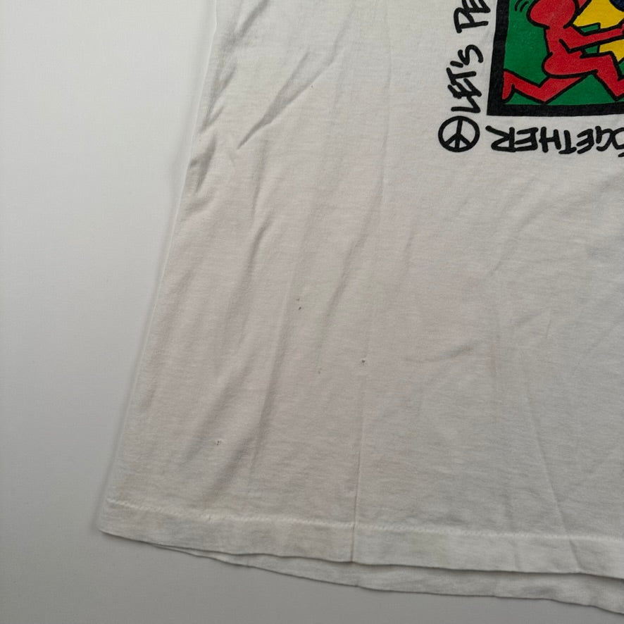 Vintage 1993 Keith Haring Shirt XL Let's Peace It Together