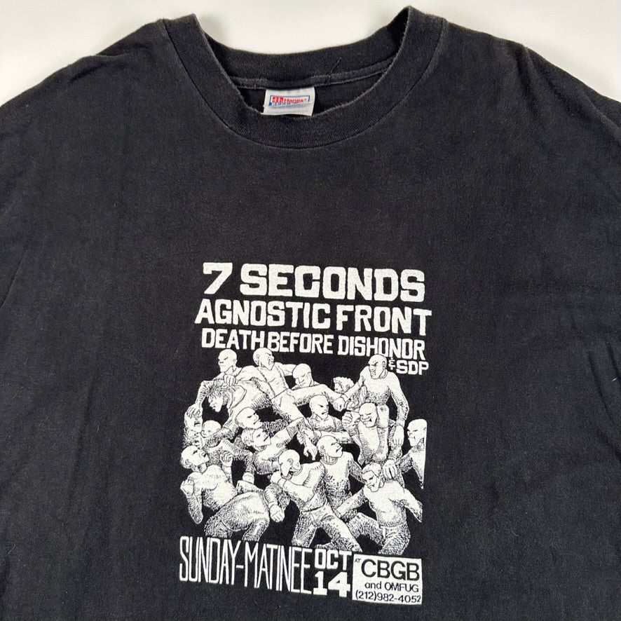 Vintage 90s 7 Seconds Shirt XL Agnostic Front