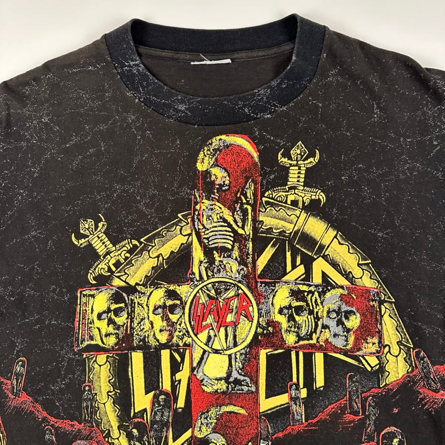 Vintage 1991 Slayer Shirt XL All Over Print