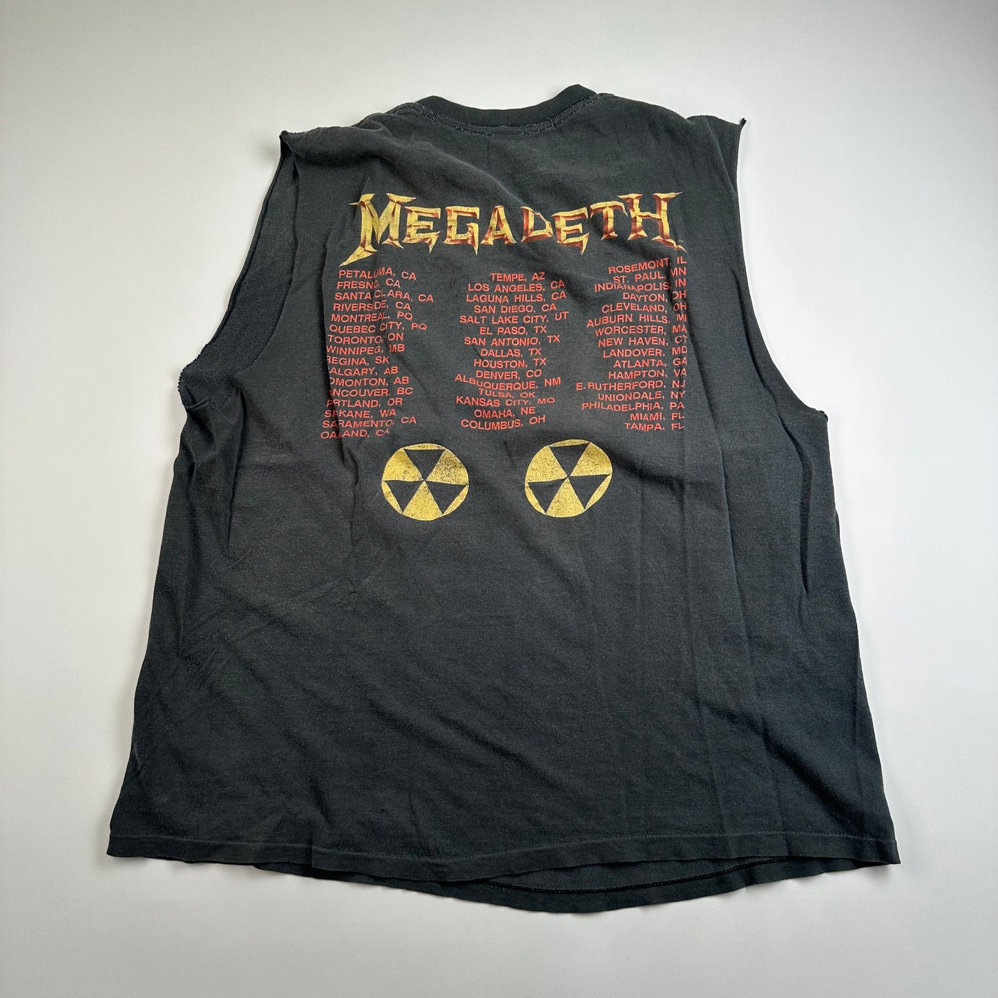 Vintage 1990 Megadeth Sleeveless Shirt Large