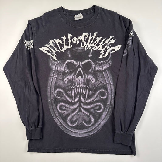 Vintage 2004 Danzig Long Sleeve Shirt Medium Circle Of Snakes