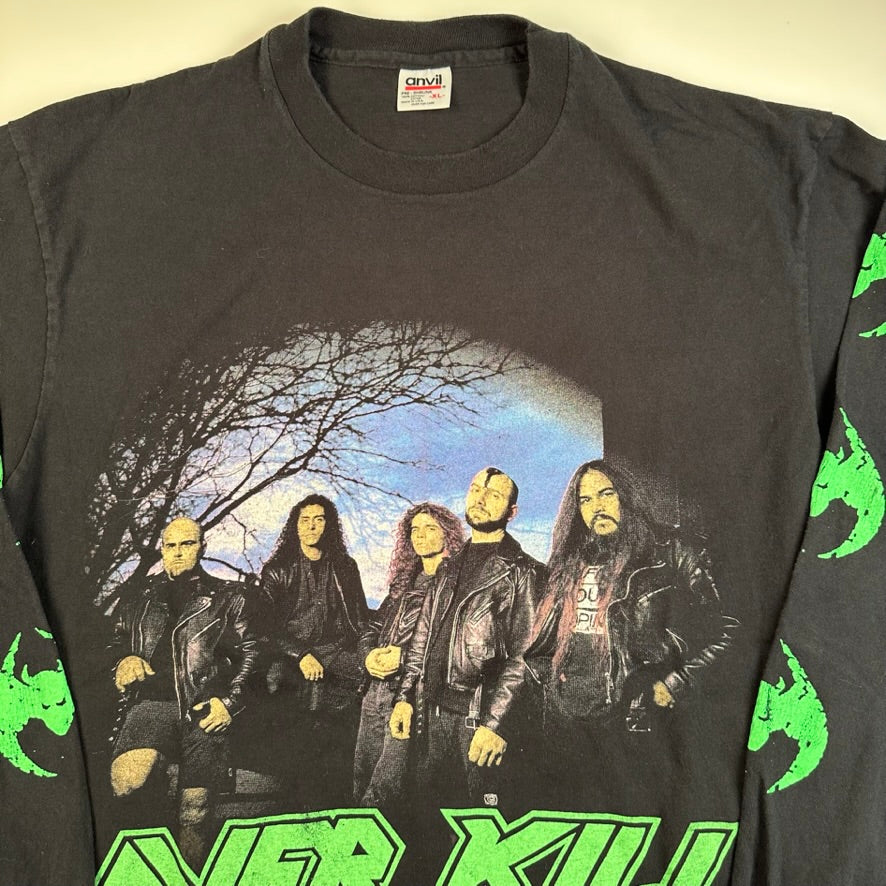 Vintage 90s Overkill Long Sleeve Shirt XL I'm Your Crucifix