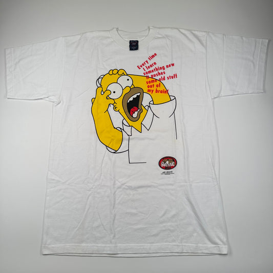 Vintage 90s Homer Simpson Shirt XL Every Time I Learn