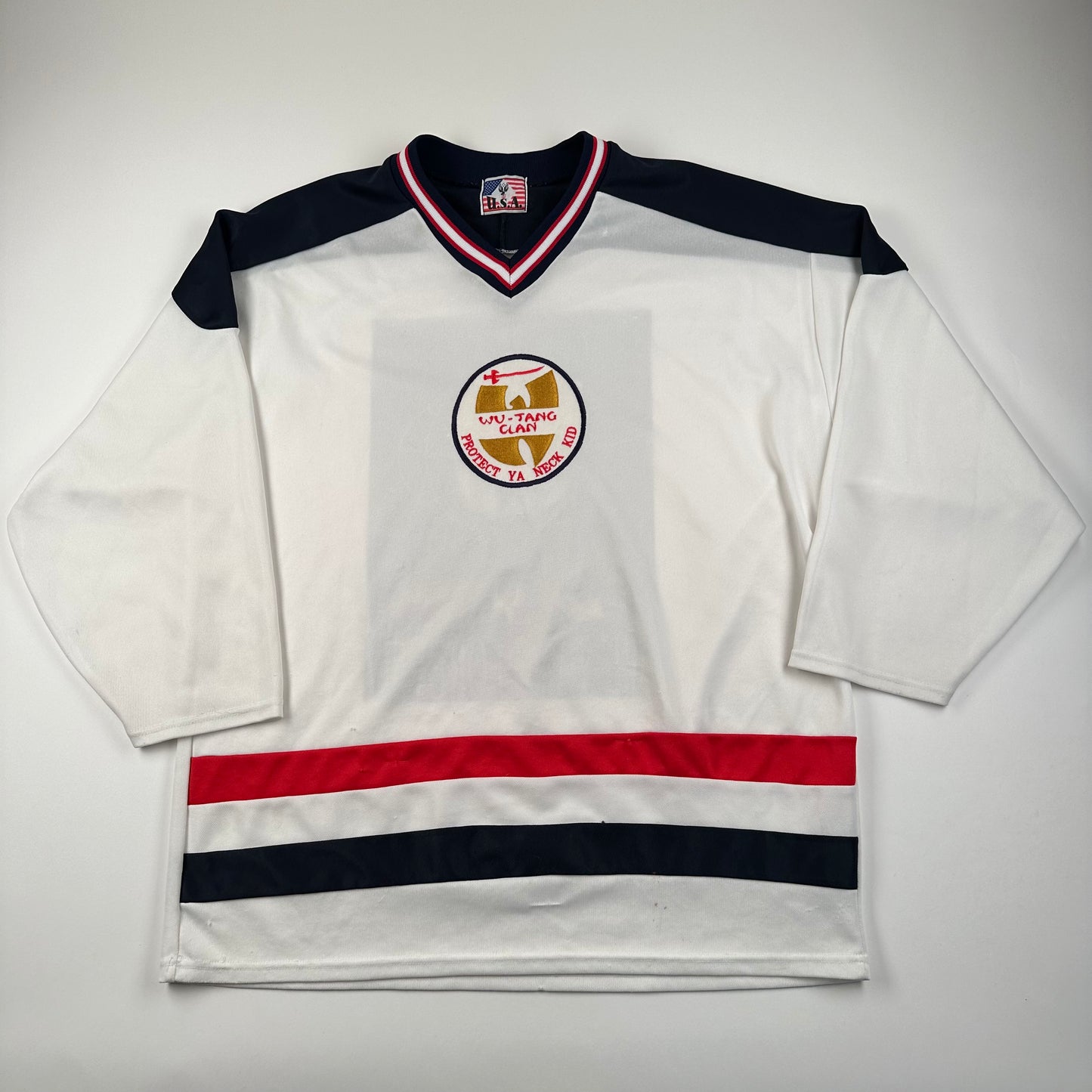 Vintage 90s Wu-Tang Hockey Jersey XL Protect Ya Neck Kid