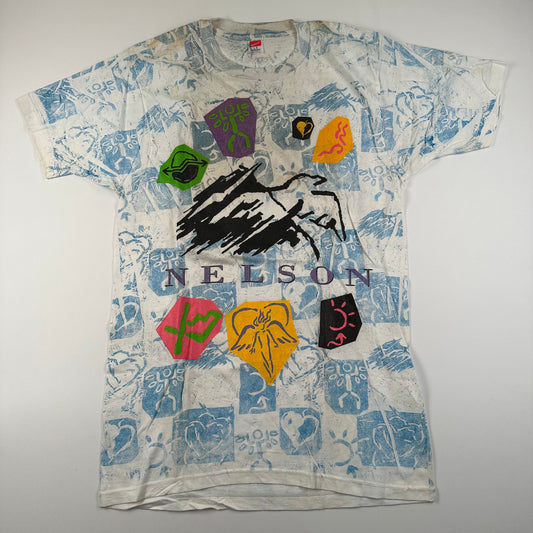 Vintage 1990 Nelson Shirt Large All Over Print