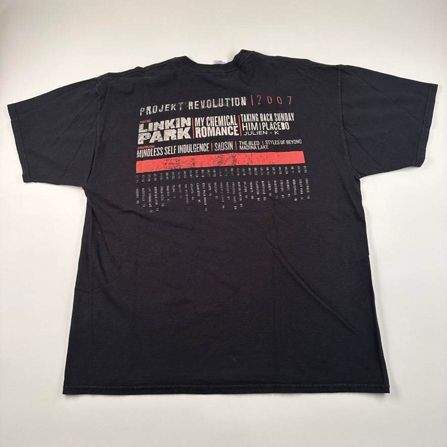 Linkin Park project revolution2007 Tシャツ Vintage 2007 Projekt Revolution Shirt XL Linkin Park – Madd Vintage