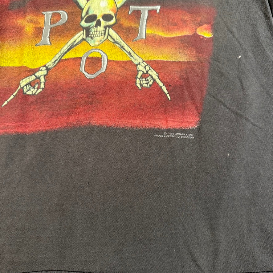 Vintage 1990 Anthrax Shirt Large Persistence Of Time POT