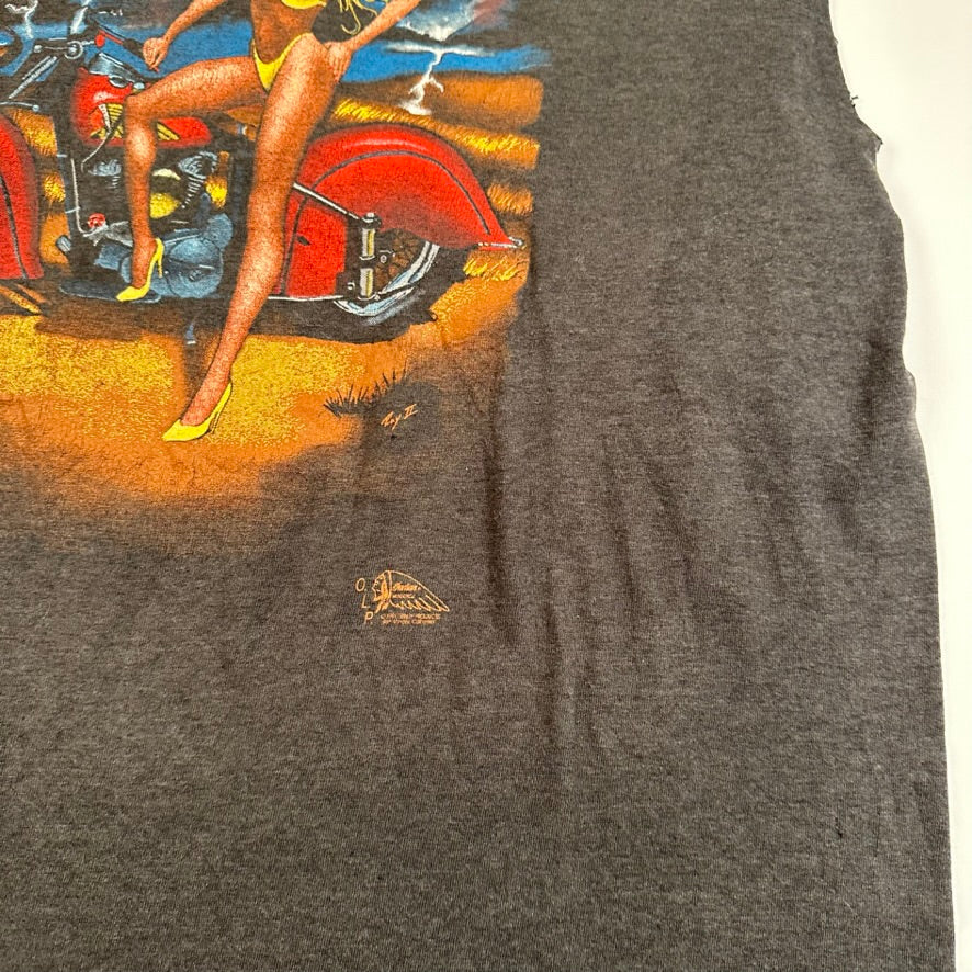 Vintage 1991 Indian Motorcycle Sleeveless Shirt Large