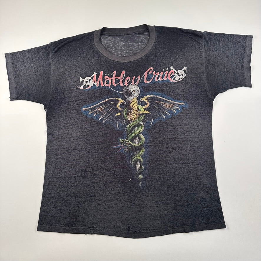 Vintage 1989 Motley Crue Shirt Large Thrashed Dr Feel Good