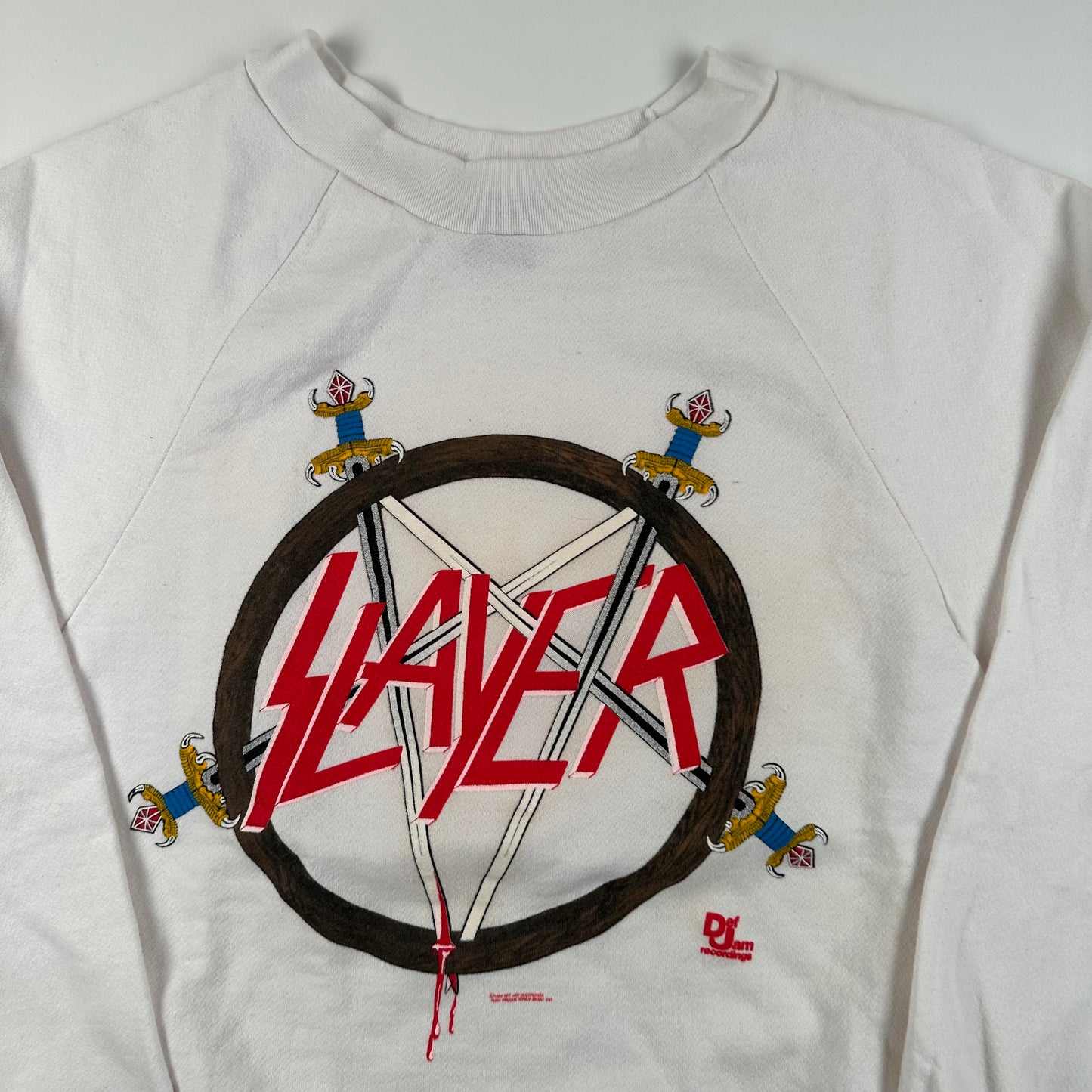 Vintage 80s Slayer Crewneck Sweatshirt Medium