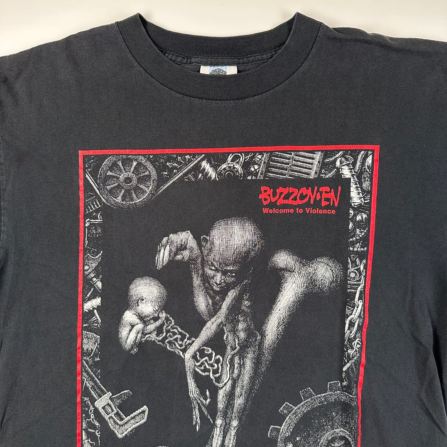 Vintage 1992 Buzzoven Shirt Large Welcome To Violence