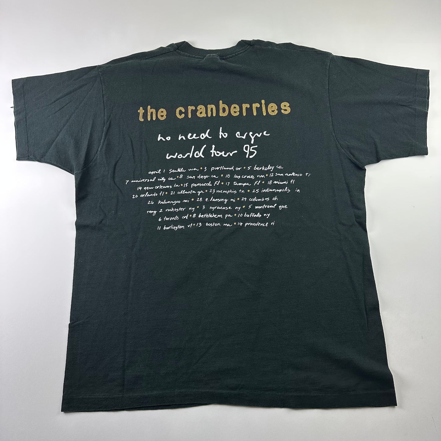 Vintage 1995 The Cranberries Shirt XL No Need To Argue