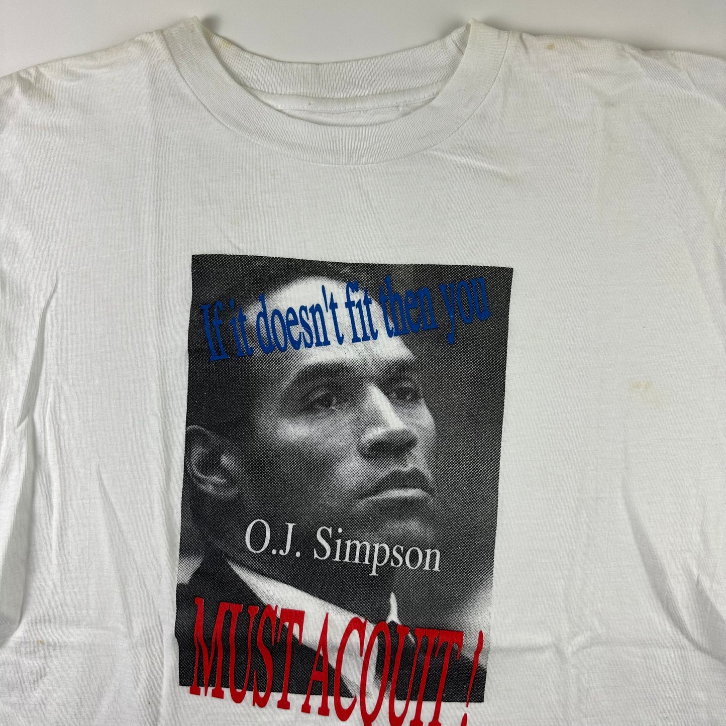 Vintage 90s OJ Simpson Shirt Large Not Guilty