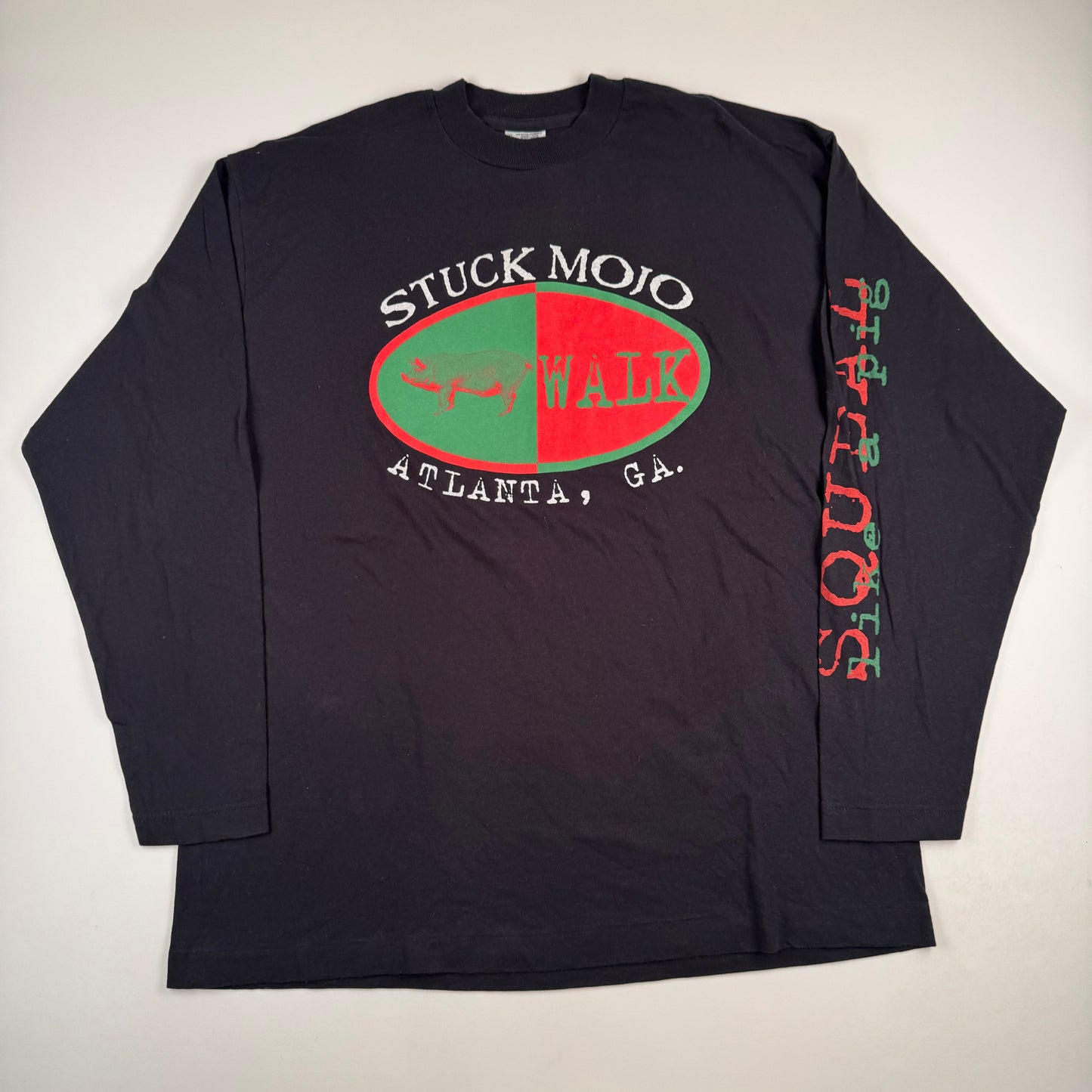 Vintage 90s Stuck Mojo Long Sleeve Shirt XL Pig Walk