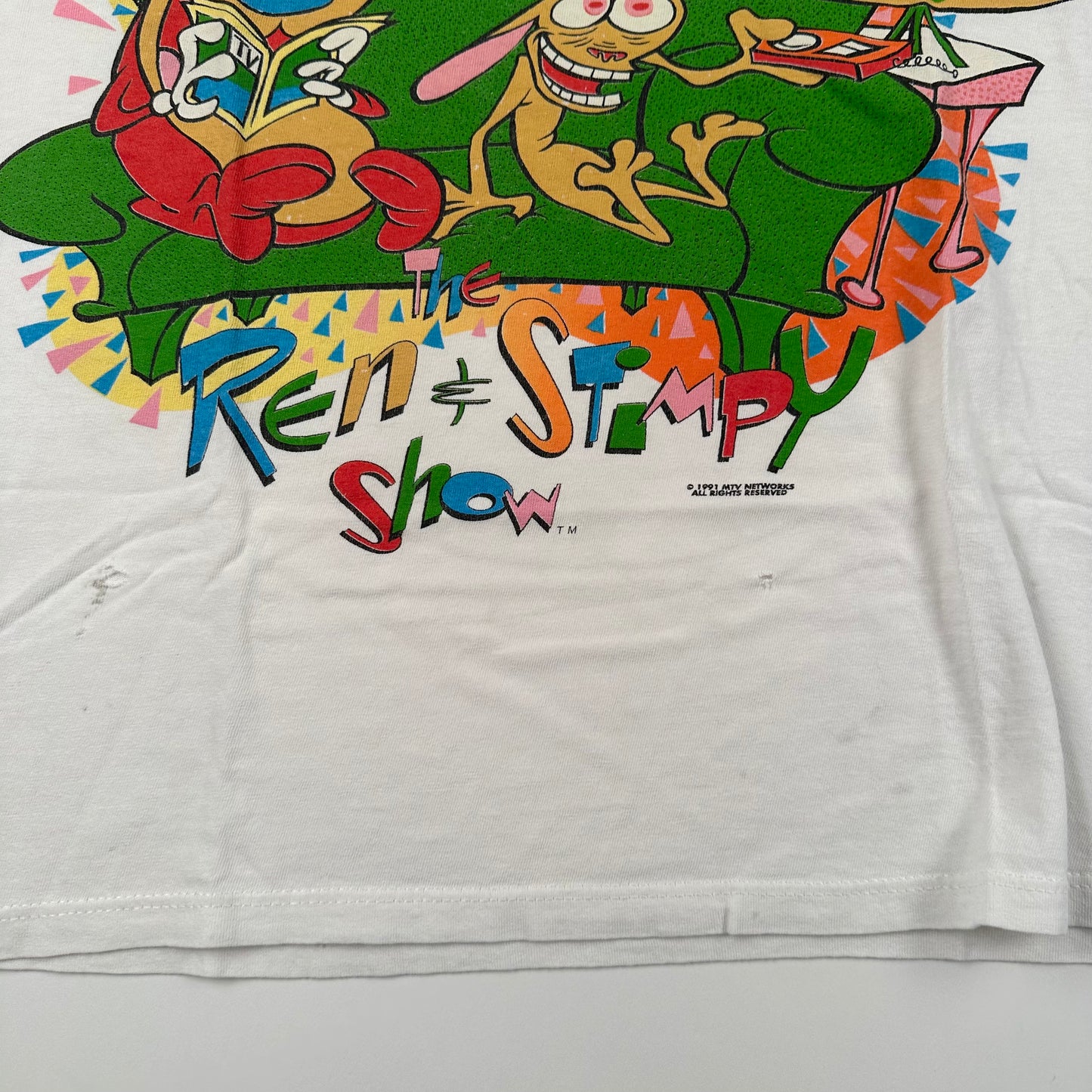 Vintage 1991 The Ren & Stimpy Shirt Large