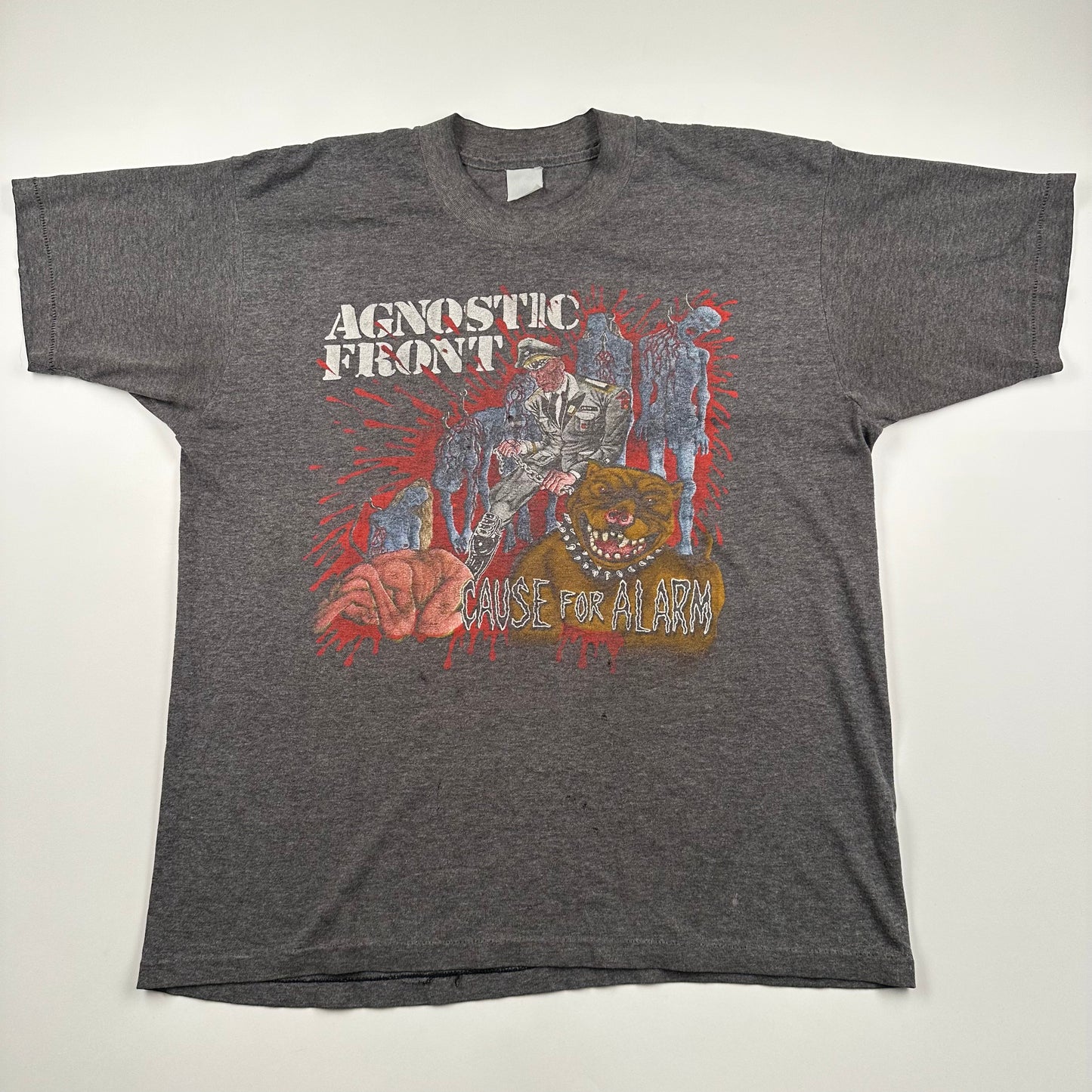 Vintage 1986 Agnostic Front Shirt Medium Cause For Alarm