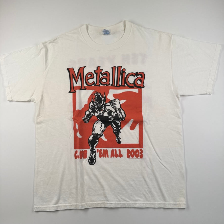 Vintage 2003 Metallica Shirt Large Club Em All