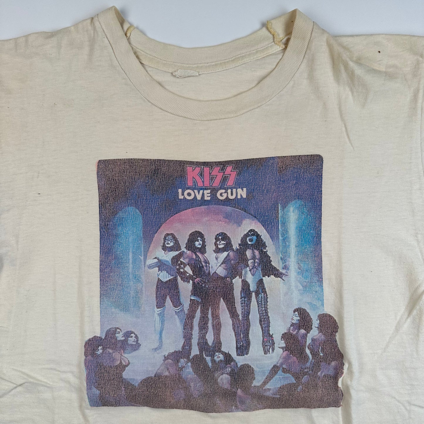 Vintage 70s Kiss Shirt XL Love Gun