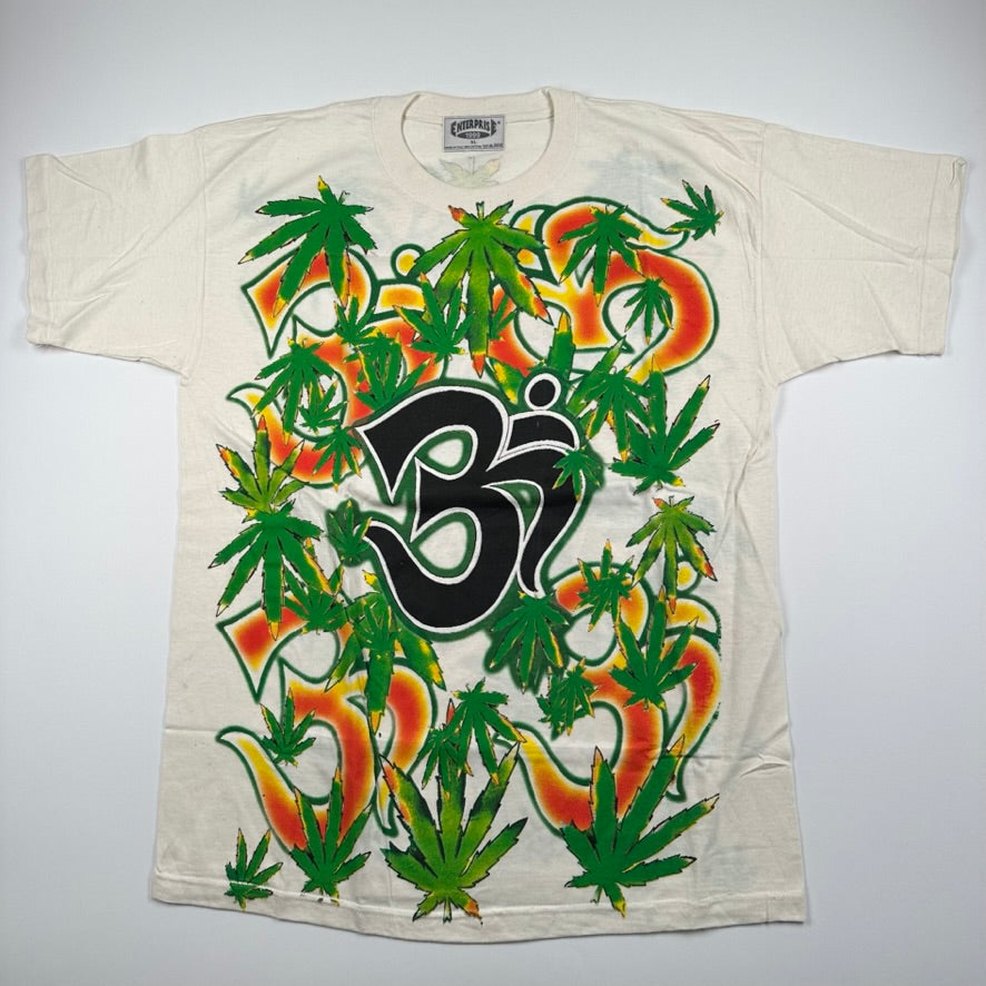 Vintage 90s Weed Shirt XL All Over Print