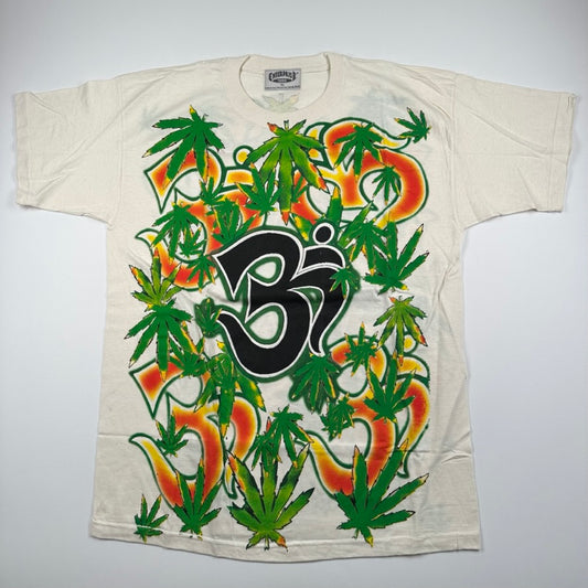 Vintage 90s Weed Shirt XL All Over Print