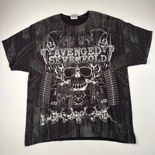 Vintage 2000s Avenged Sevenfold shirt XL All Over Print