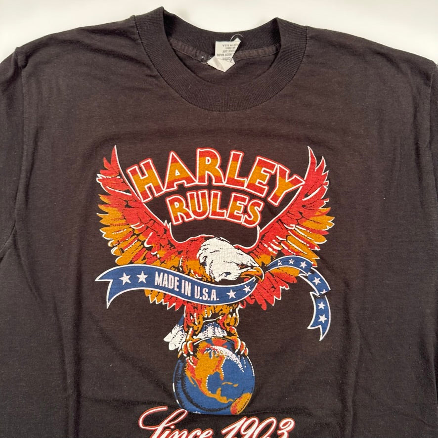 Vintage 1982 Harley Davidson Shirt XL Rules