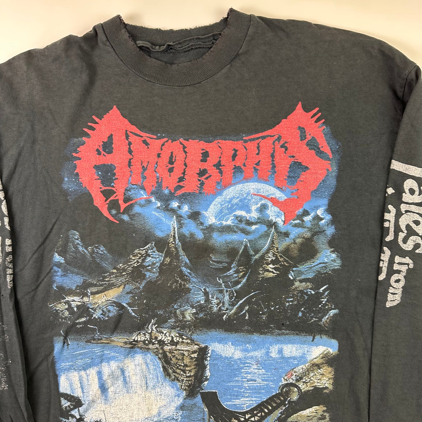 Vintage 90s Amorphis Long Sleeve Shirt XL Tales From The Thousand Lakes