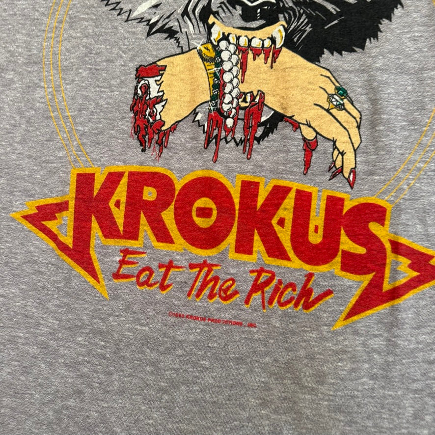 Vintage 1983 Krokus Sleeveless Shirt Medium Eat The Rich