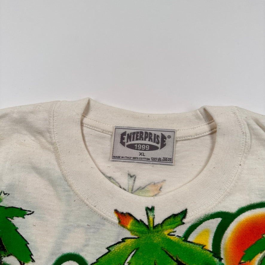 Vintage 90s Weed Shirt XL All Over Print