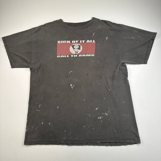 Vintage 90s Sick Of It All Shirt XL Call To Arms