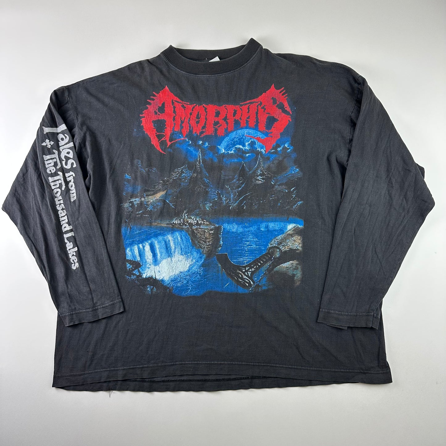 Vintage 90s Amorphis Long Sleeve Shirt XL Tales From The Thousand Lakes