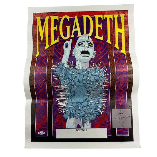 Vintage 1997 Megadeth Poster Gregg Gordon