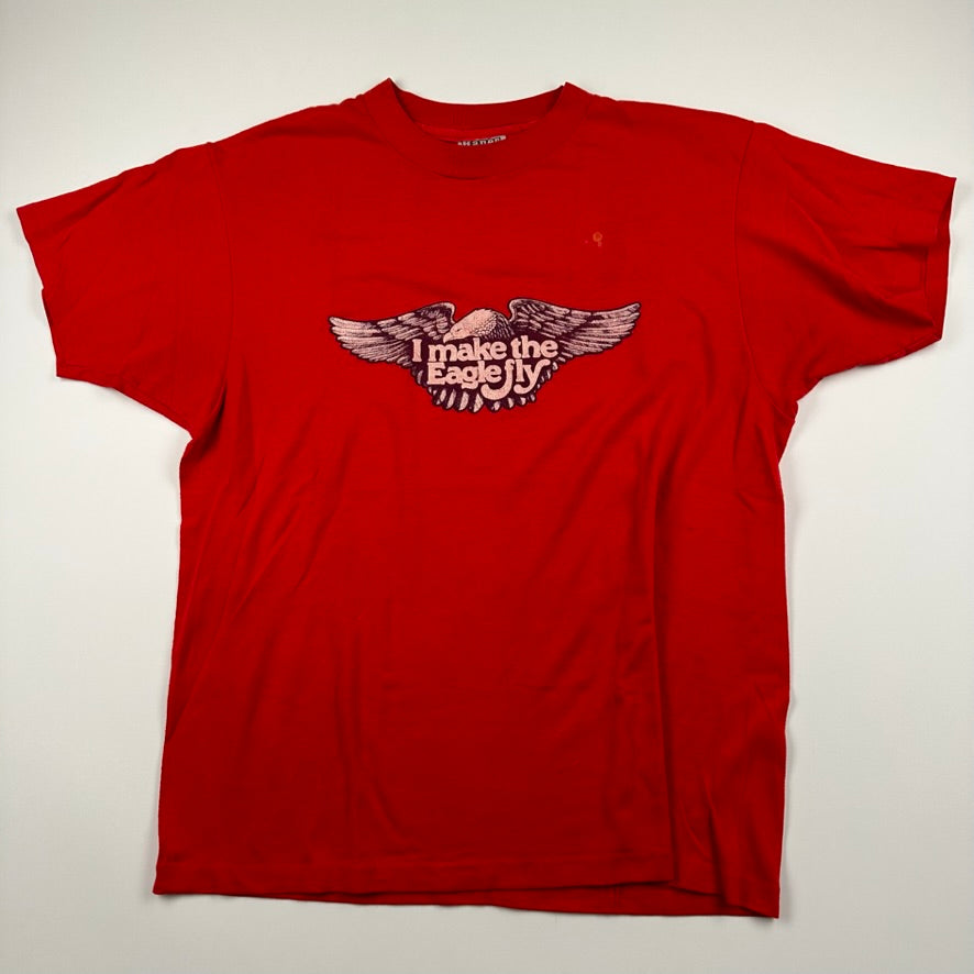 Vintage 70s Harley Davidson Shirt Large I Make The Eagle Fly