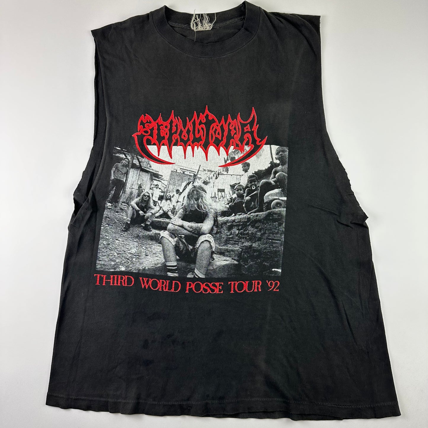 Vintage 1992 Sepultura Sleeveless Shirt XL Third World Posse