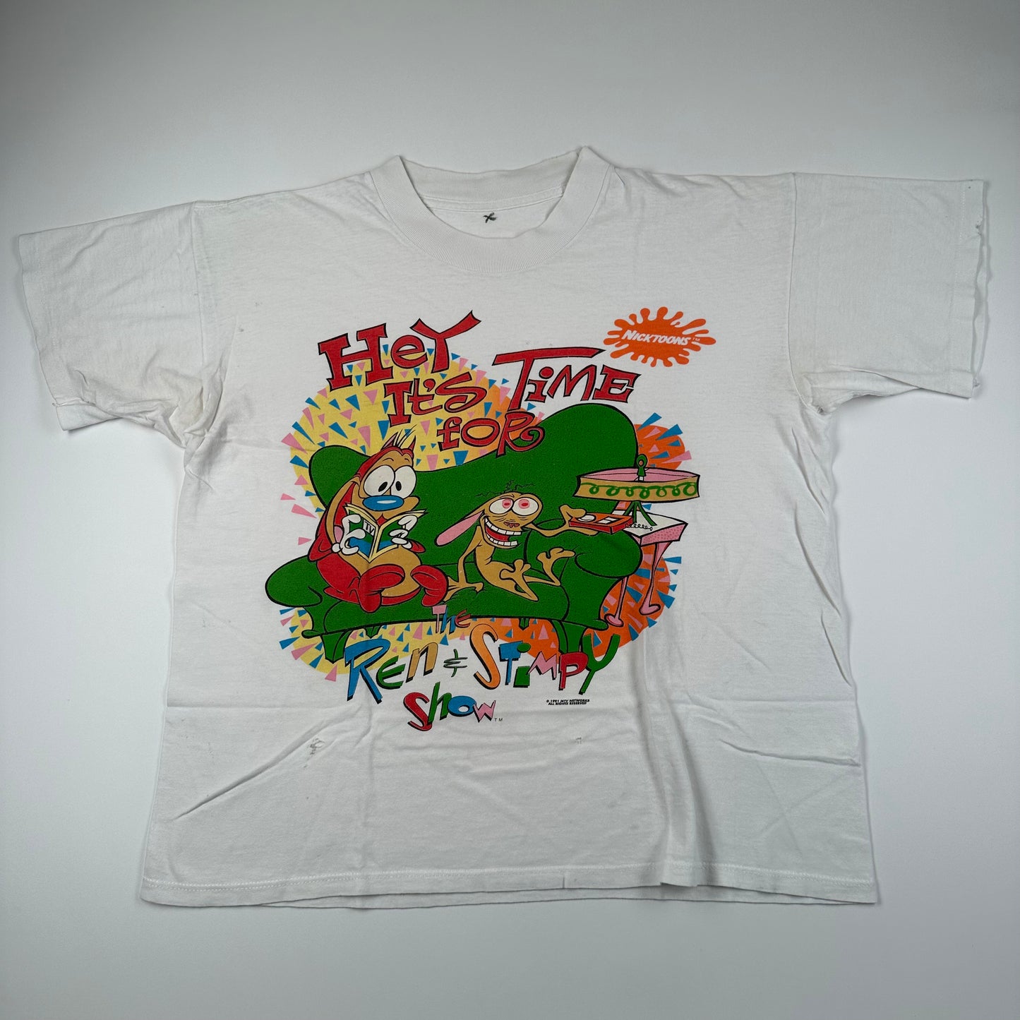 Vintage 1991 The Ren & Stimpy Shirt Large