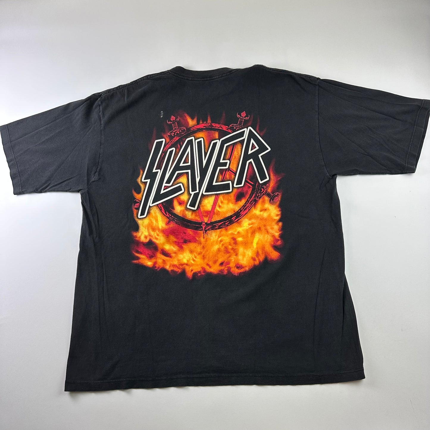 Vintage 90s Slayer Shirt XL All Over Print