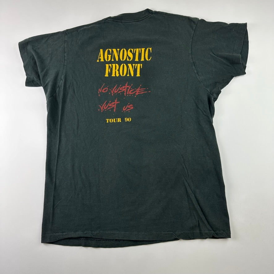 Vintage 1990 Agnostic Front Shirt XL Blind Justice