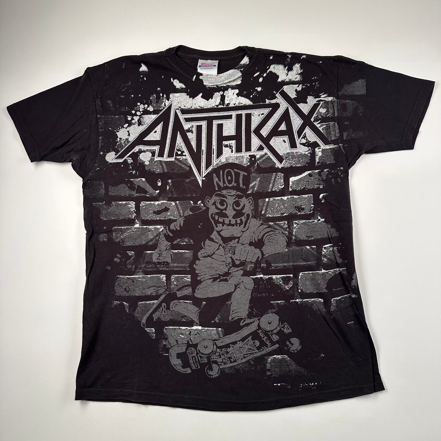 Vintage 2000s Anthrax Shirt Large All Over Print