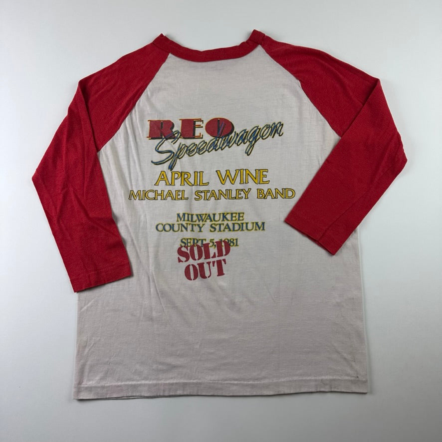 Vintage 1981 Reo Speedwagon Shirt Medium Milwaukee's #1 Brew