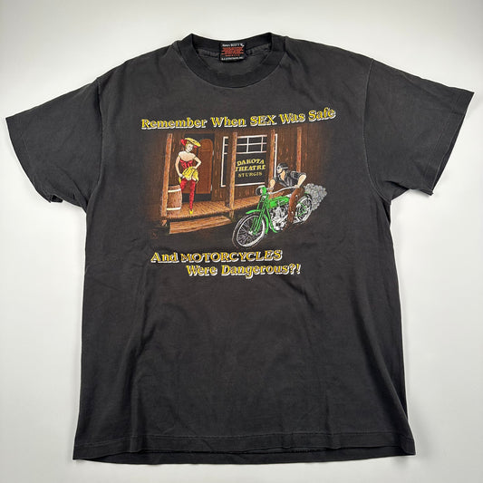 Vintage 90s Harley Davidson Shirt Large Sex Was Safe