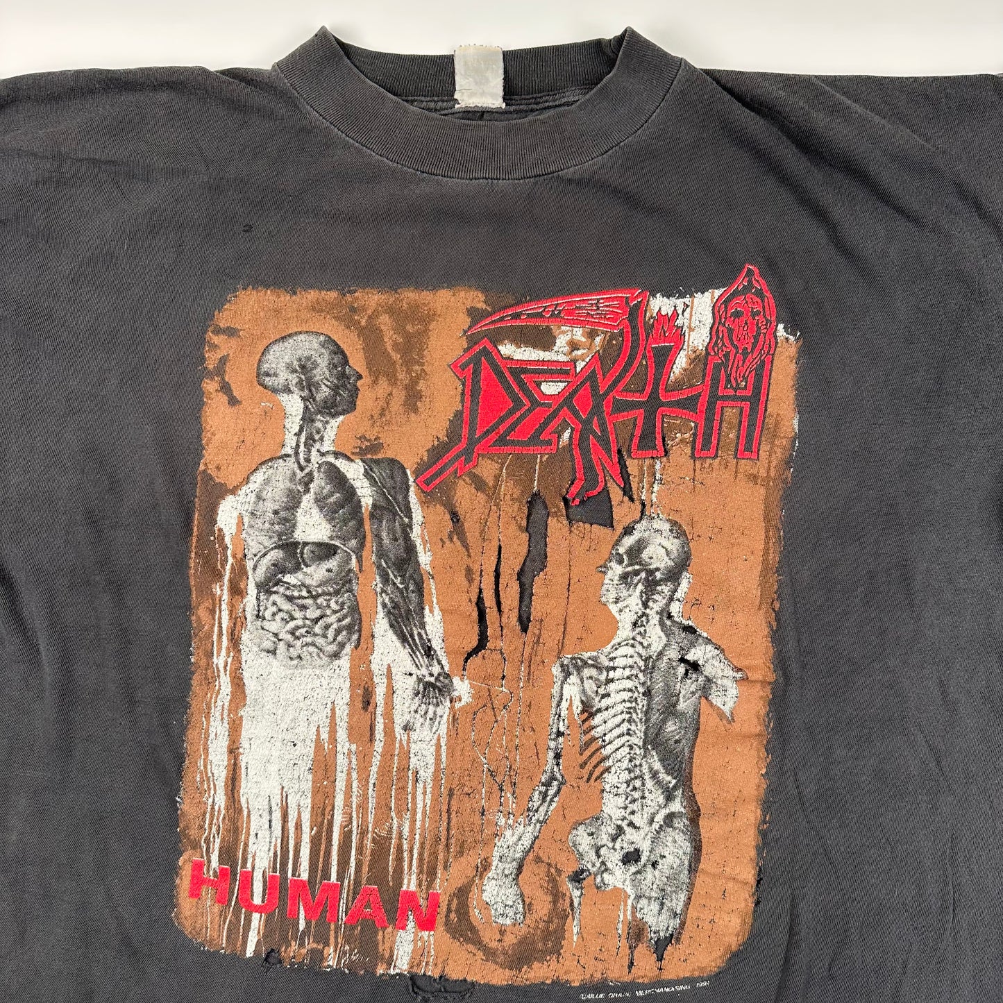 Vintage 1991 Death Shirt XL Shirt Large The Human Tour Of The World 91-92