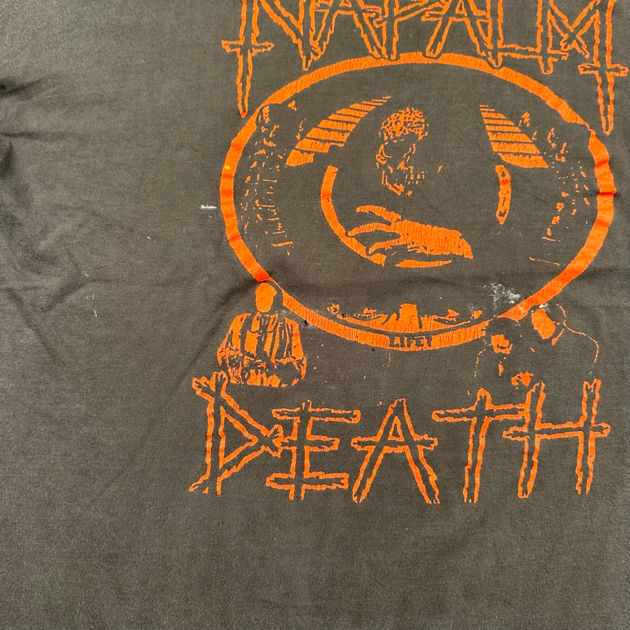 Vintage 1990 Napalm Death Shirt Large Chuffed In Ireland