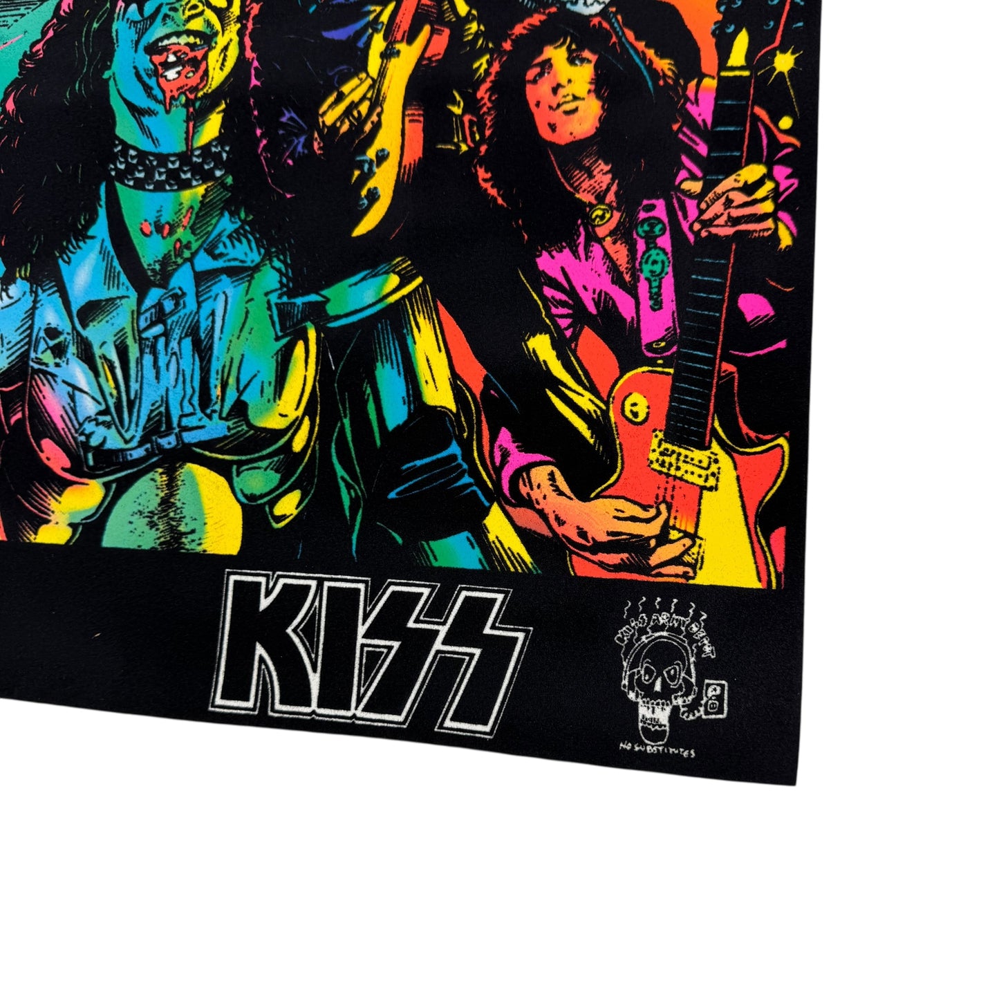 Vintage 1995 Kiss Poster Black Light