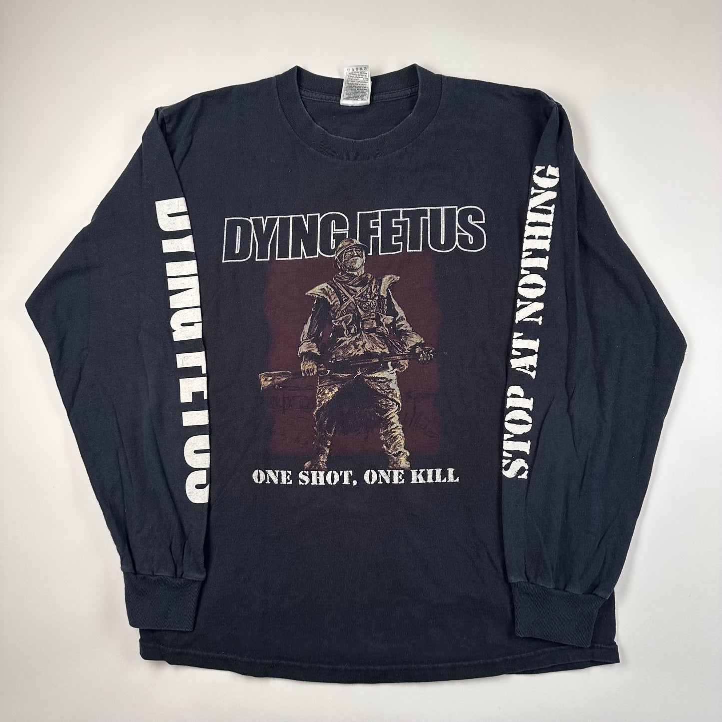 Vintage 2003 Dying Fetus Long Sleeve Shirt Large One Shot One Kill