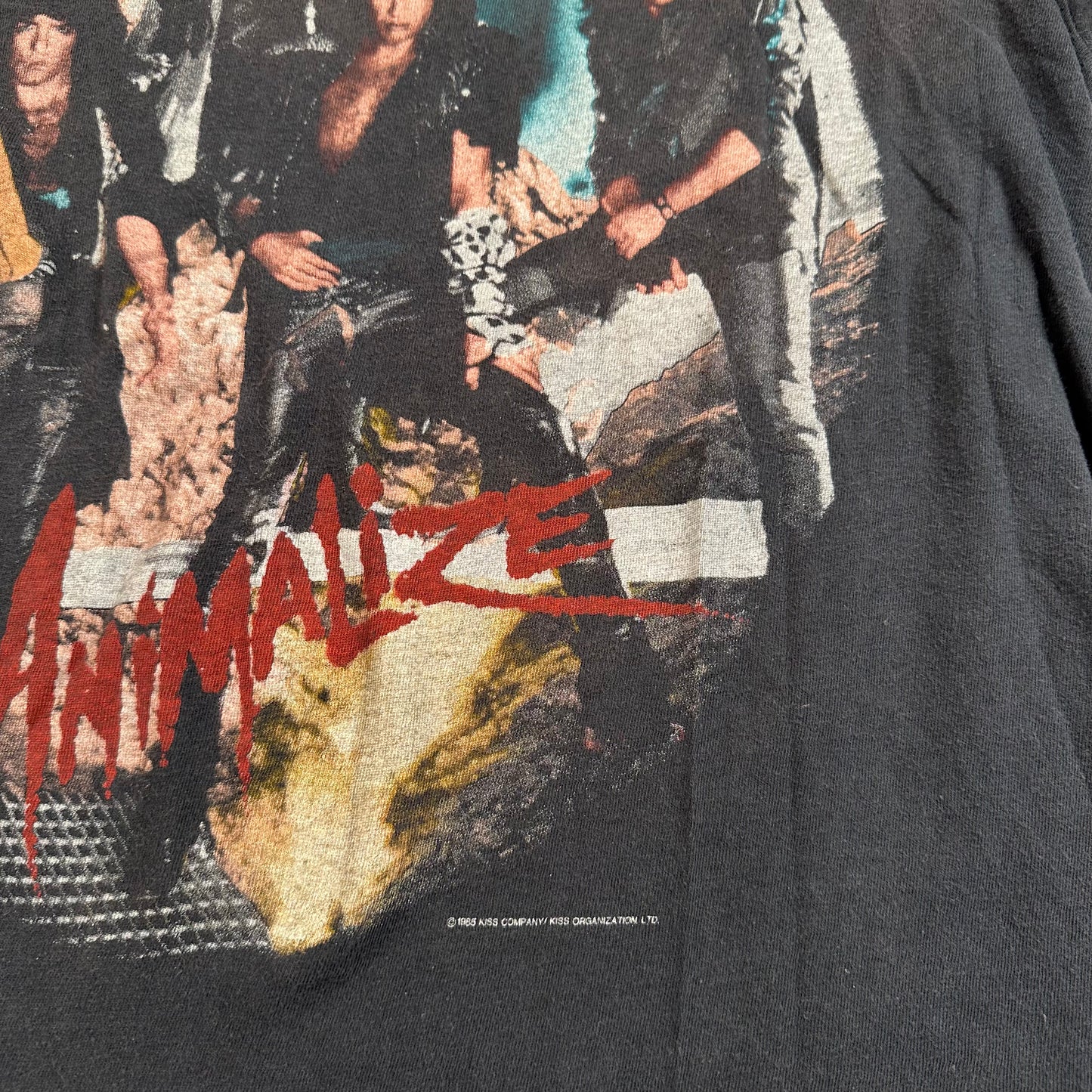 Vintage 1985 Kiss Shirt Large Animalize