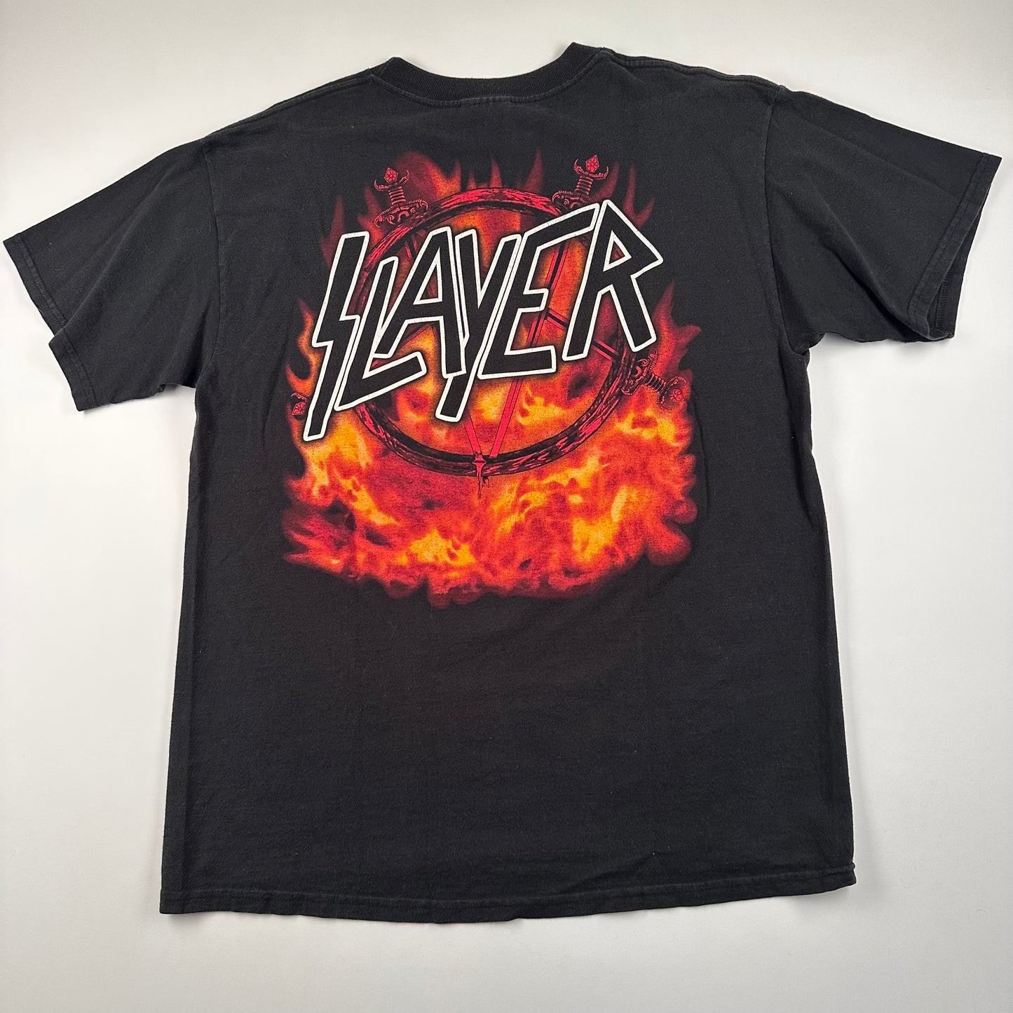 Vintage 90s Slayer Shirt Large All Over Print