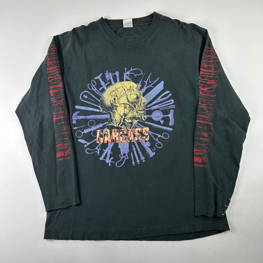 Vintage 1992 Carcass Long Sleeve Shirt Large