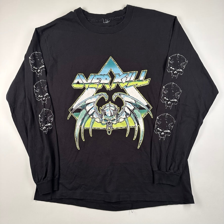 Vintage 90s Overkill Long Sleeve Shirt XL Disciple Of Kaos