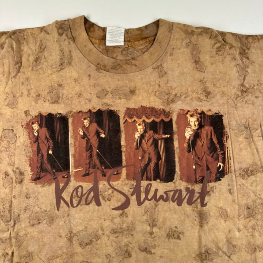 Vintage 90s Rod Stewart Shirt XL All Over Print